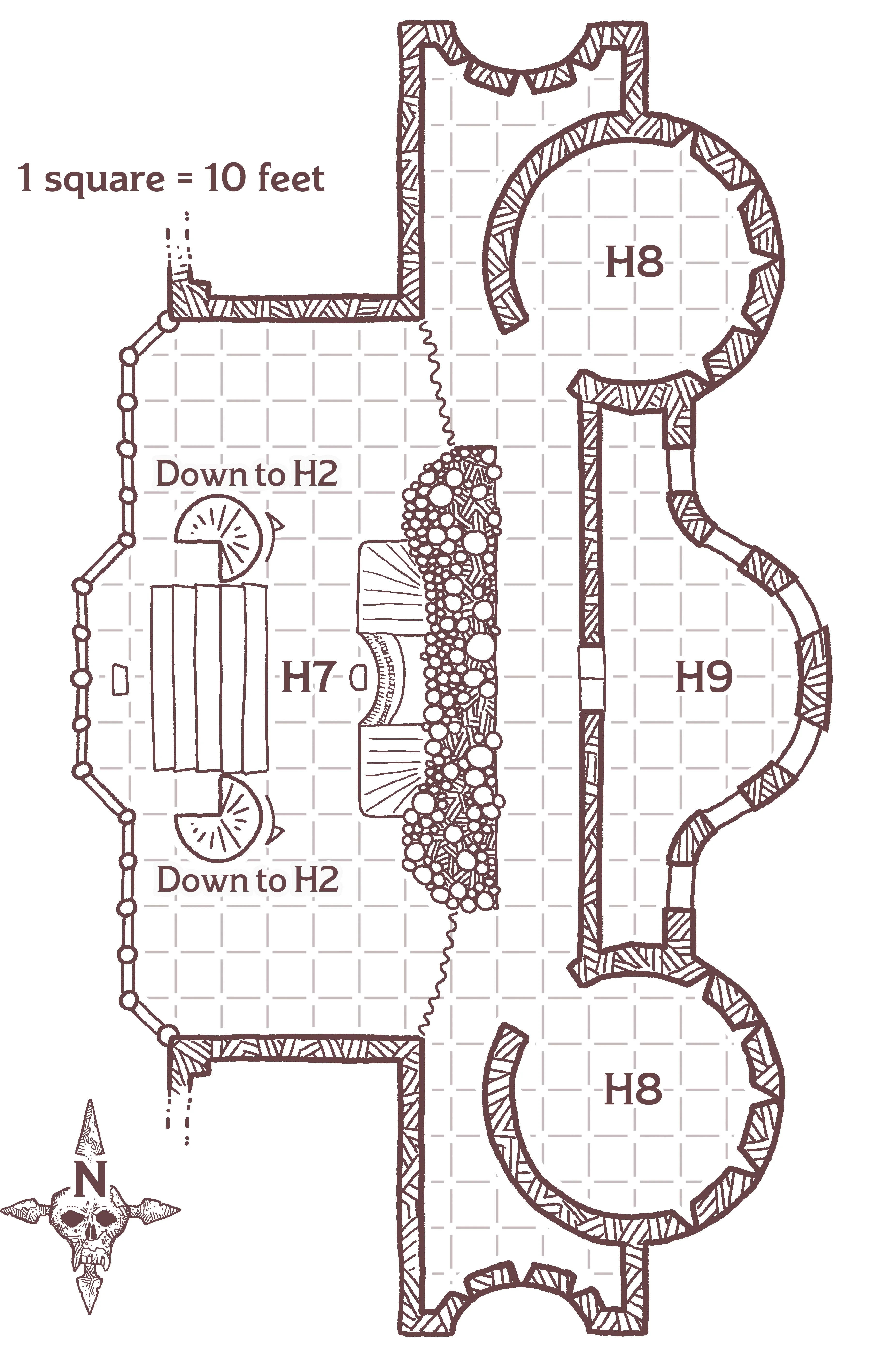 Map 2.3: High Hall Cathedral, Choir Level