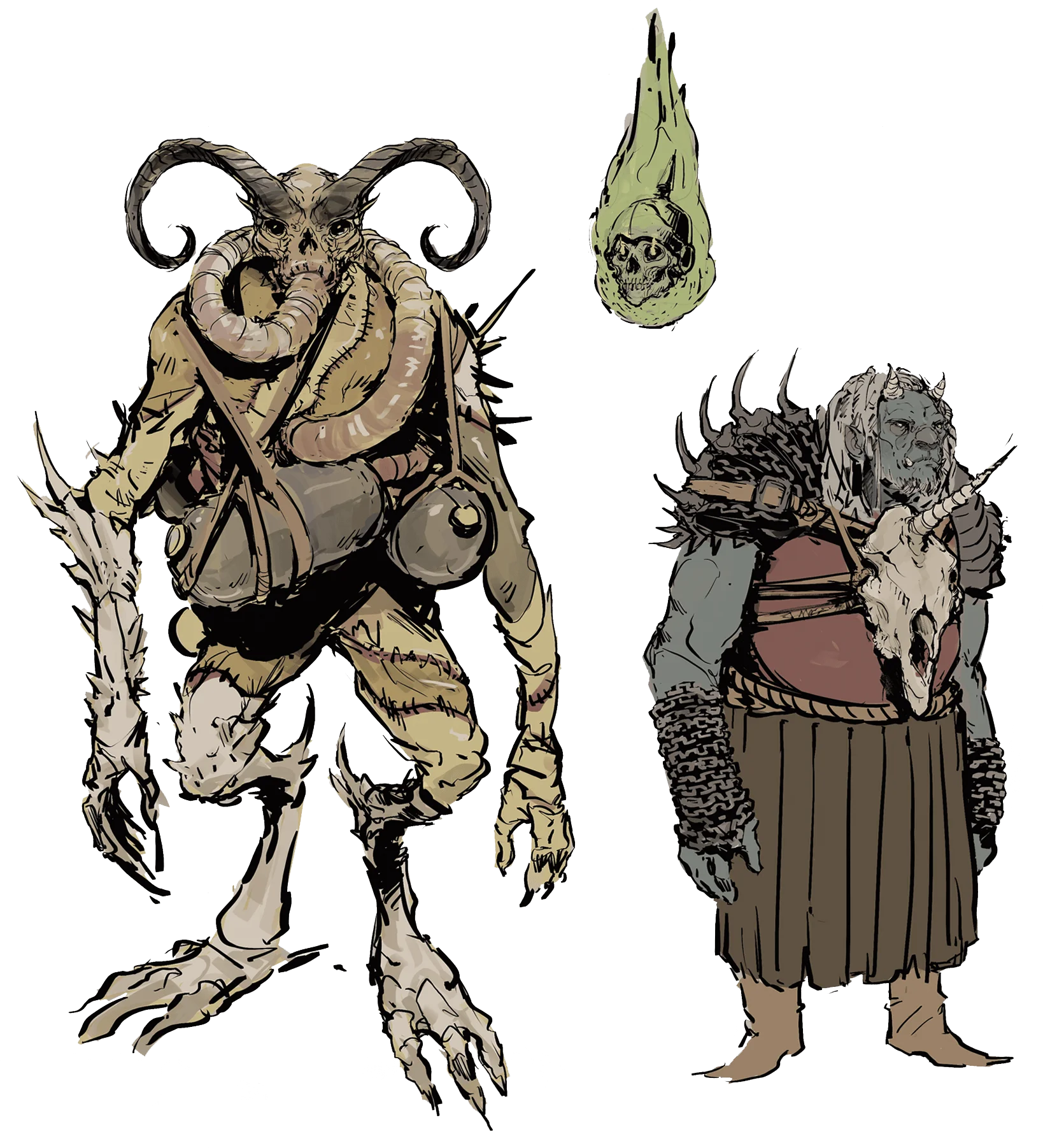 Mickey, Barnabas & Gulah the Oni (Deleted NPC)
