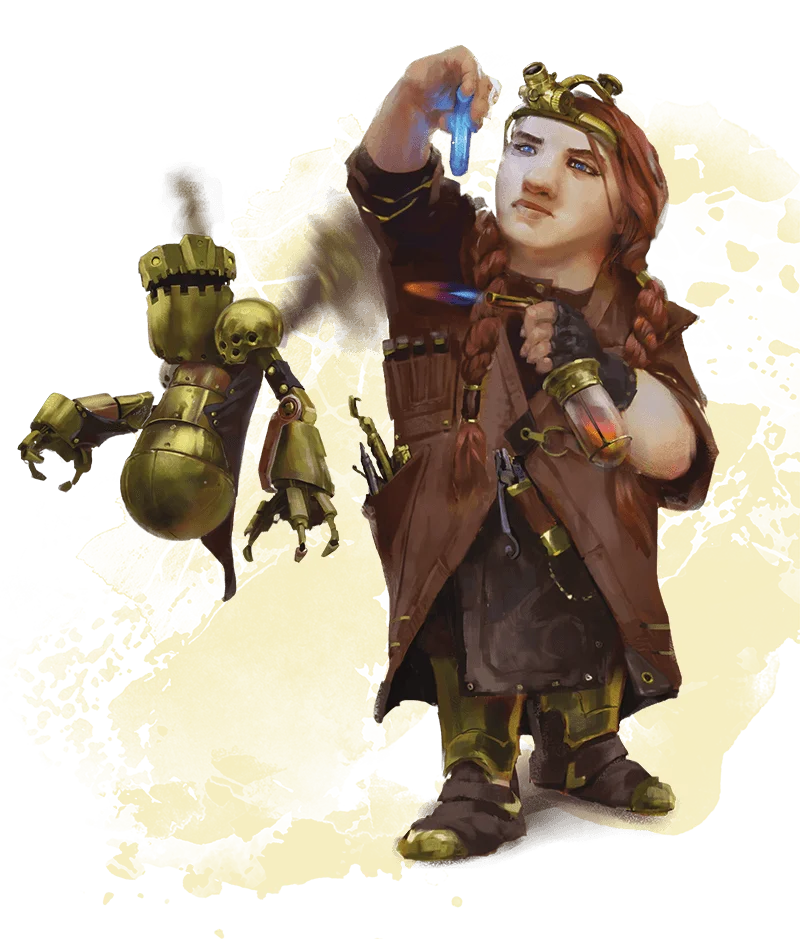 Dwarf Alchemist with Homunculus Servant