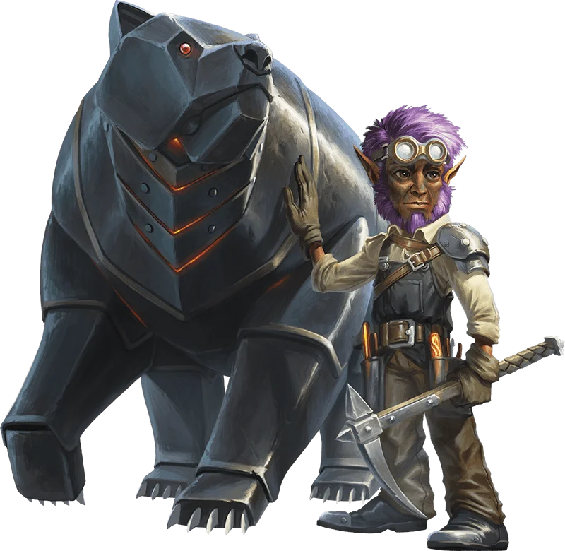 Gnome Battle Smith with Steel Defender