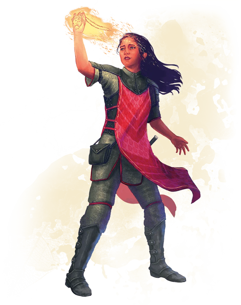 A cleric harnesses divine power
