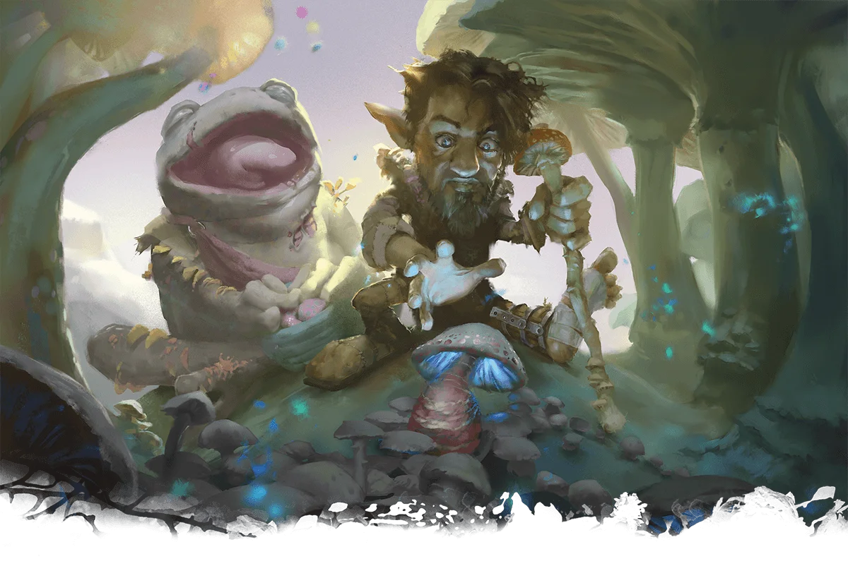 A gnome druid of spores pi...