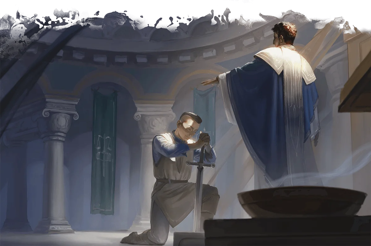 A young paladin seeks divine guidance.