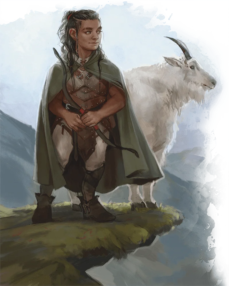 A Halfling Ranger explores the wilds